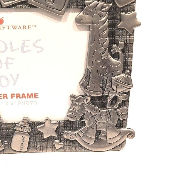 Papel Giftware "Bundles of Joy" Pewter Baby Photo Picture Frame Vintage - Picture 6 of 11